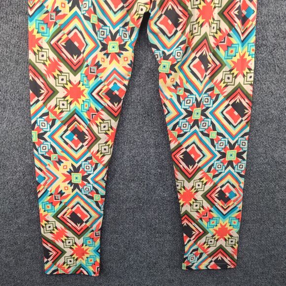 Lularoe Leggings Womens Size TC2 Rainbow Geometric Pattern Polyester - Picture 9 of 11